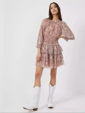 French Connection Women's Demetra Tiered Mini Dress size 6